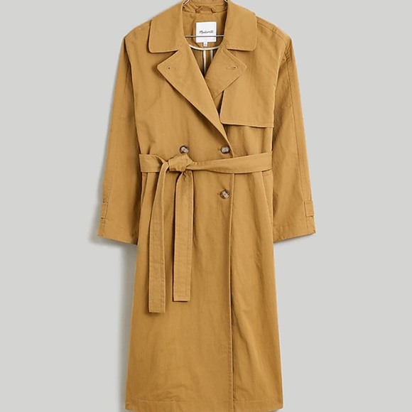MADEWELL Size XS The Signature Trench Coat in Dark Khaki $218 NM514 - Picture 3 of 9